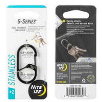 Nite Ize - G-Series Dual Chamber Carabiner #2 - Czarny - GS2-01-R6
